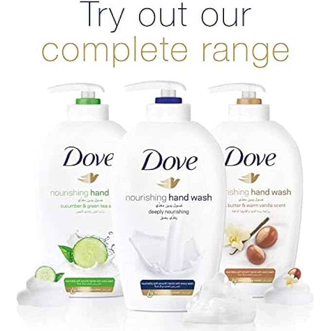 Dove CARE & PROTECT REFRESHING HAND WASH 100% SENSITIVE SKIN FRIENDLY, CUCUMBER & GREEN TEA, WITH  MOISTURISING CREAM, 500ML - Image 3